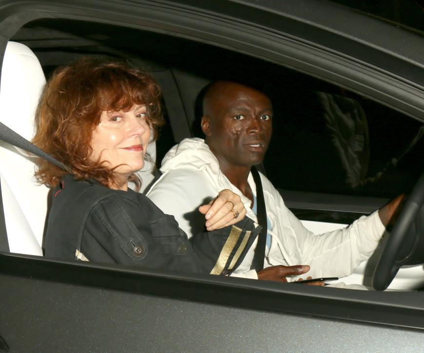 Erwischt! Seal und Susan Sarandon Mitte August nach ihrem Dinner-Date in Beverly Hills.