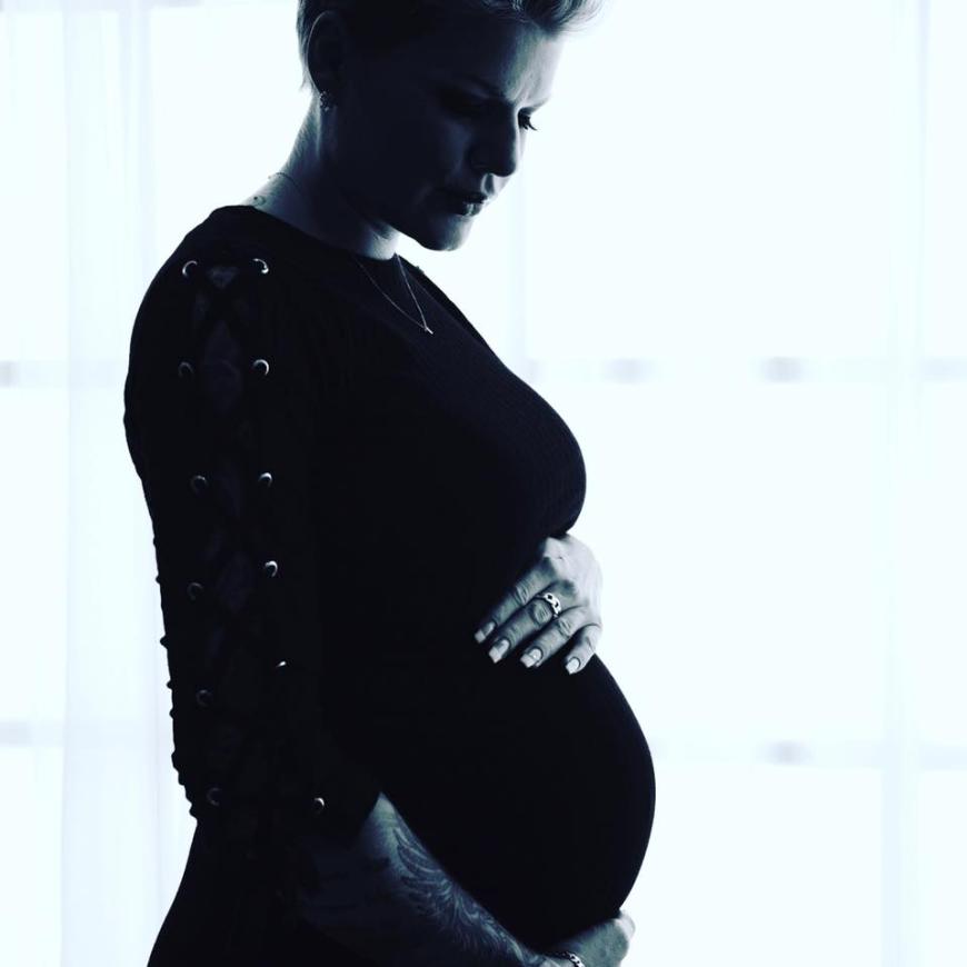 Melanie Müller wenige Tage vor der Geburt ihrer Tochter Mia Rose am 20.09.2017