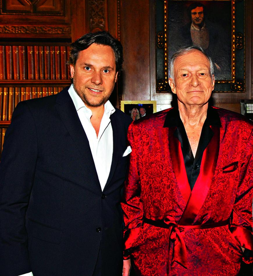 Den Erfinder, Hugh Hefner, traf Florian Boitin höchstpersönlich.