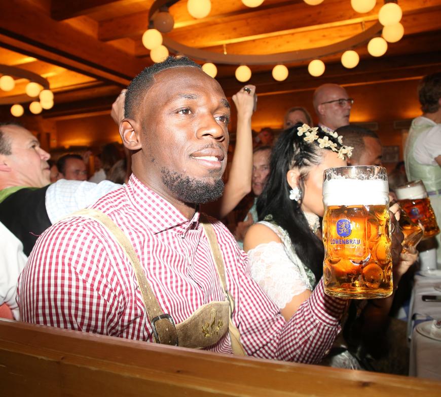 Alle Jahre wieder: Auch dieses Jahr ließ sich die Sportlegende Usain Bolt das Oktoberfest nicht entgehen.