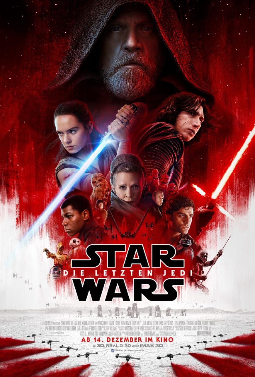 Am 14. Dezember können sich die Fans endlich den neuen Film anschauen: „Star Wars: Die letzten Jedi“.