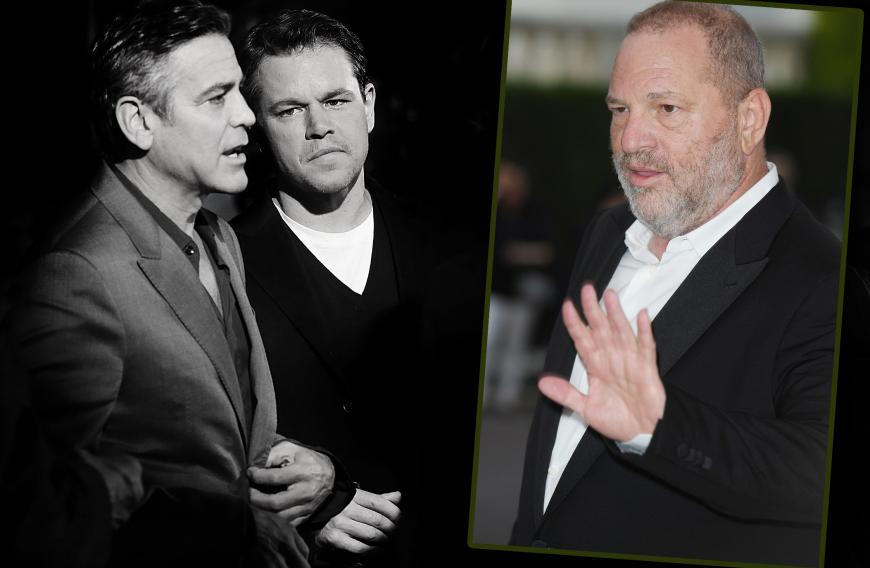 Kommt dieses Interview nicht viel zu spät? George Clooney (l.) und Matt Damon (M.) haben sich nun öffentlich von Harvey Weinstein distanziert.