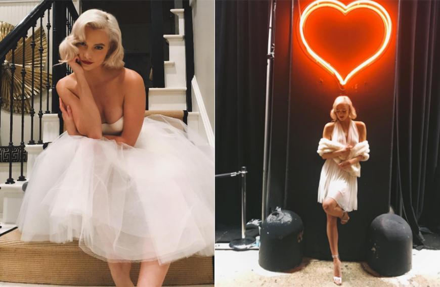 WOW! Der Award für das schönste und beste Halloween-Double geht ganz klar an Karlie Kloss als Marylin Monroe.