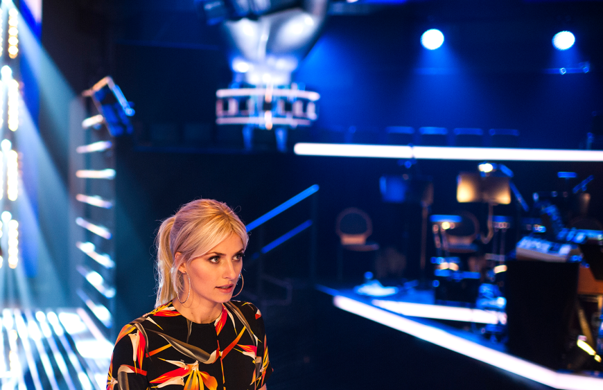 Wenn die Kameras an sind, strahlt Lena Gercke bei