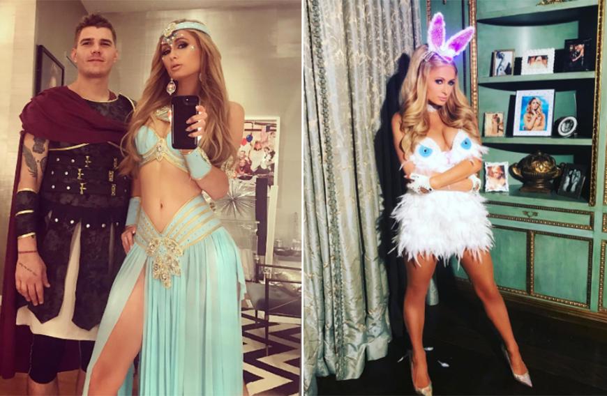 Auch Paris Hilton feierte doppelt: Als Playboy-Bunny und Prinzessin Jasmin aus dem Disney-Klassiker Aladdin.