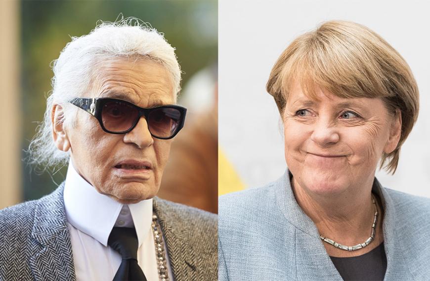 Mit seinen Aussagen über Angela Merkel sorgte Karl Lagerfeld in einer französischen Late-Night-Show für Furore.