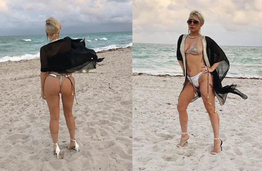 Lada Gaga am Strand von Miami – do haben wir die Pop-Sängerin noch nie gesehen!