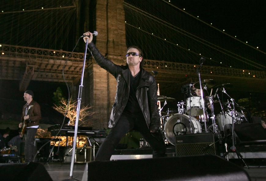 U2 bei einem früheren Auftritt in New York City.