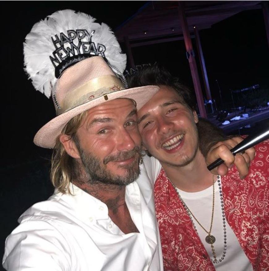 David und Brookyln Beckham hatten offebar einen freuchtfröhlichen Abend...
