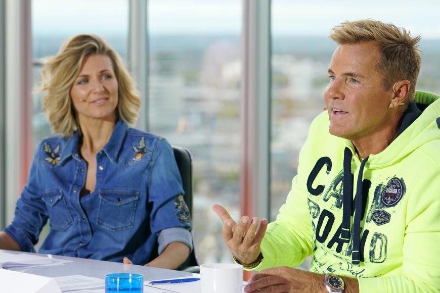 Jurymitglied Dieter Bohlen zeigt sich gerührt von Mandys Performance.