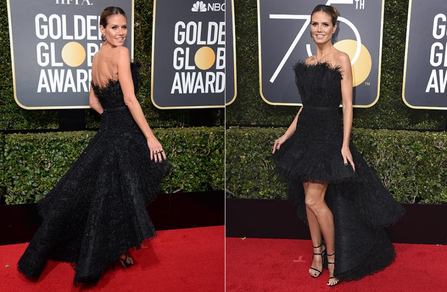 Auch Heidi Klum hat sich dem stillen Protest angeschlossen, leider sind wir von ihrer Kleiderauswahl nicht wirklich angetan.