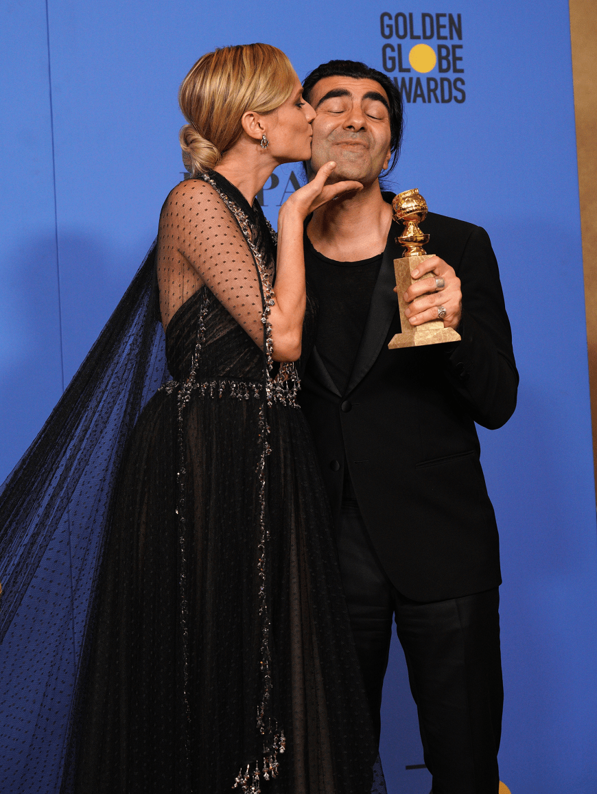 Awww! So süß freuen sich Diane Kruger und Fatih Akin über ihren Golden Globe.