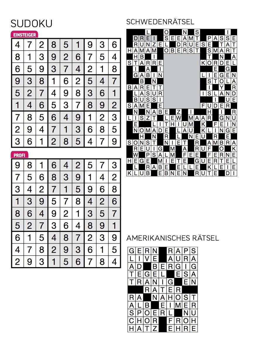 Sudoku- und Rätselauflösung ab Magazin 01/2015 - Bild 32