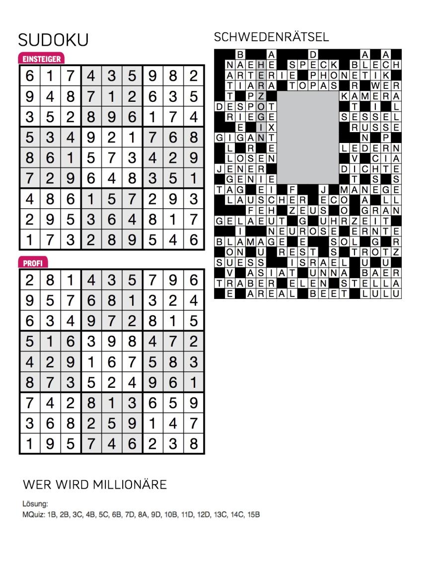Sudoku- und Rätselauflösung ab Magazin 01/2015 - Bild 31