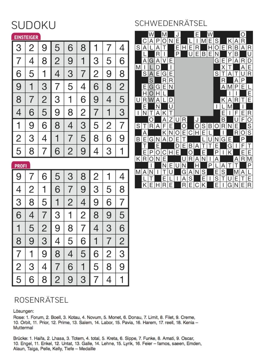 Sudoku- und Rätselauflösung ab Magazin 01/2015 - Bild 30