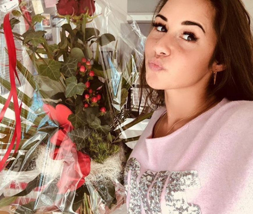 Bei wem will sich Sarah Lombardi für den wunderschönen Blumenstrauß bedanken?