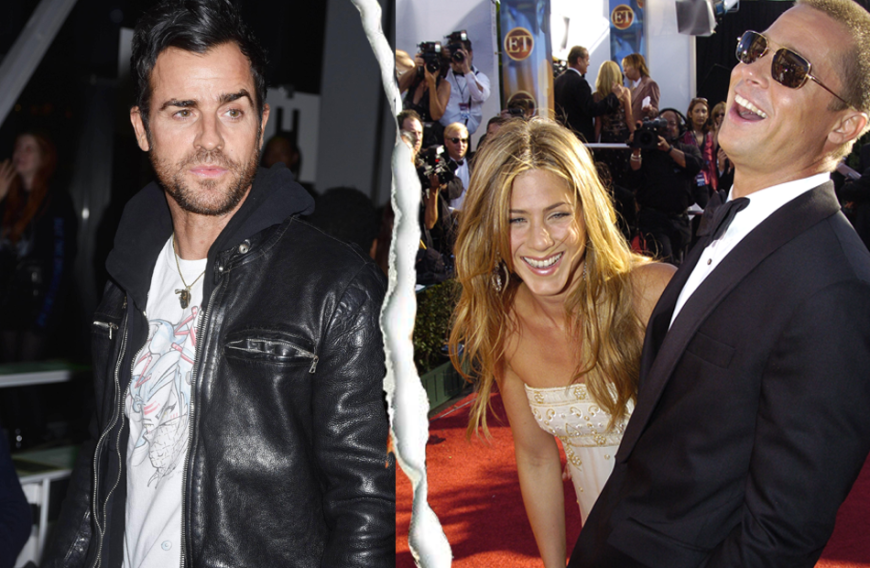 Zweite Chance? Fünf Jahre (bis 2005) waren Brad Pitt und Jennifer Aniston verheiratet. Viele sehen in den beiden immer noch das ultimative Pärchen. Justin Theroux (l.) musste nach der Trennung angeblich einen Schweigevertrag unterzeichnen. Was könnte er ausplaudern?