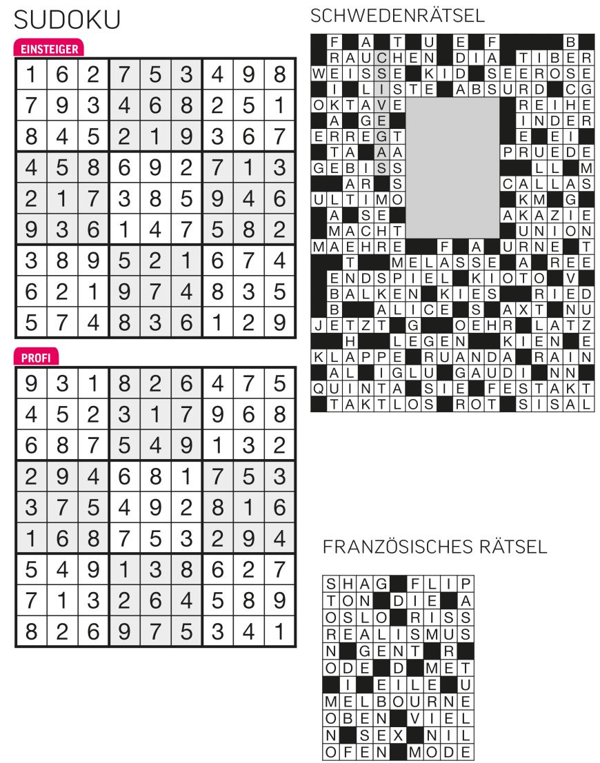Sudoku- und Rätselauflösung ab Magazin 01/2015 - Bild 26