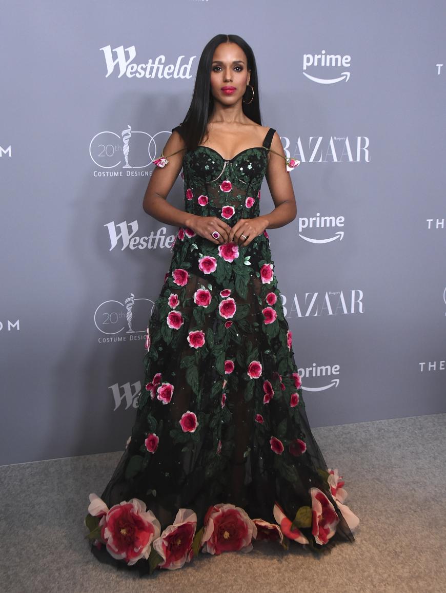 Einen frühlingshaften und individuellen Look präsentierte uns Kerry Washington.