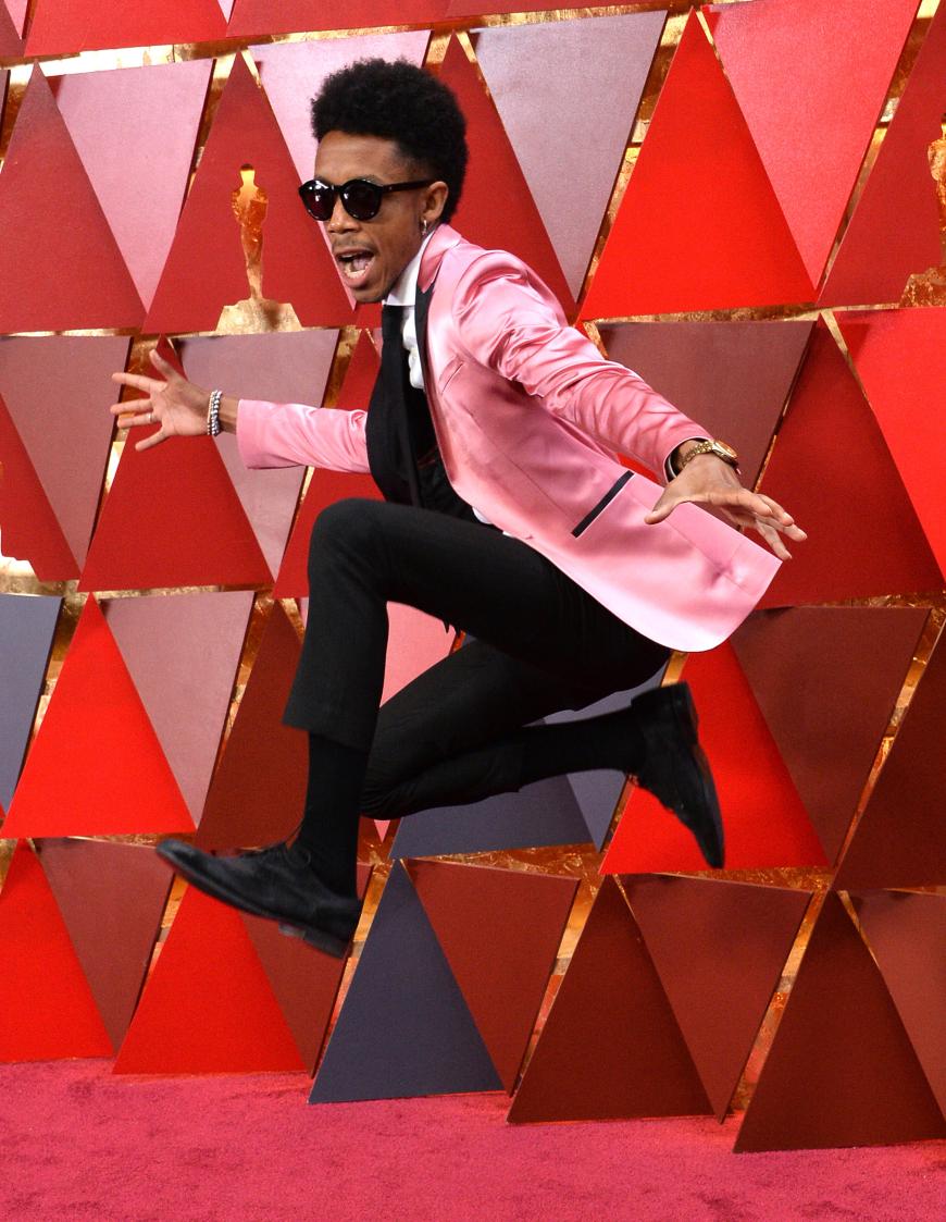 Der Preis für die beste Pose ging definitiv an Schauspieler Darrell Britt-Gibson …