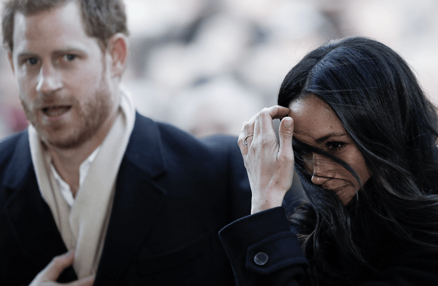 Abgeschirmt: Nach einem vermeintlichen Terror-Anschlag brachten Spezialeinheiten Meghan und Harry an einen sicheren Ort.