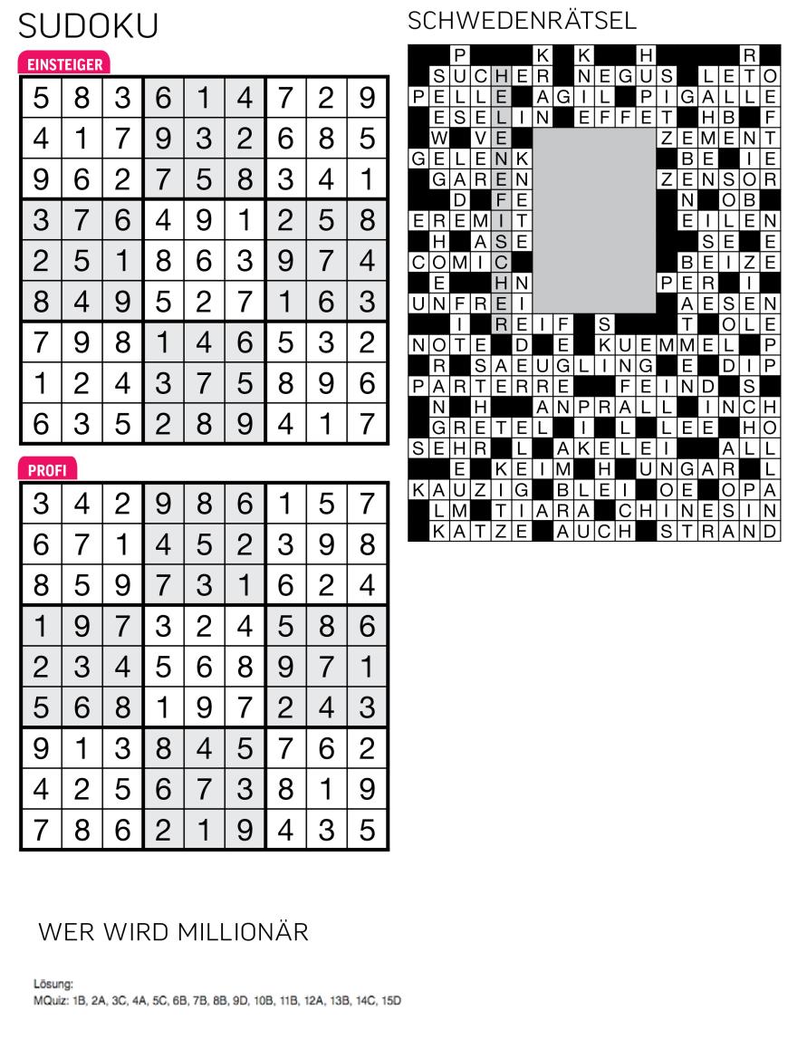 Sudoku- und Rätselauflösung ab Magazin 01/2015 - Bild 23