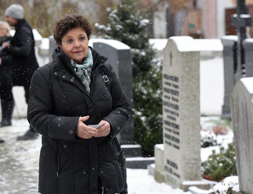 Nachdenklicher Moment: Zehn Jahre lang spielte Monika Baumgartner an der Seite von Siegfried Rauch in