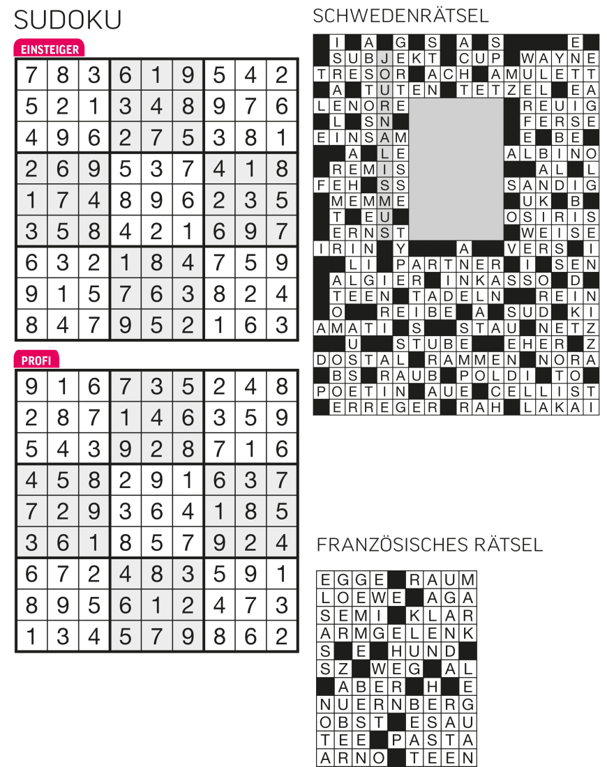 Sudoku- und Rätselauflösung ab Magazin 01/2015 - Bild 22