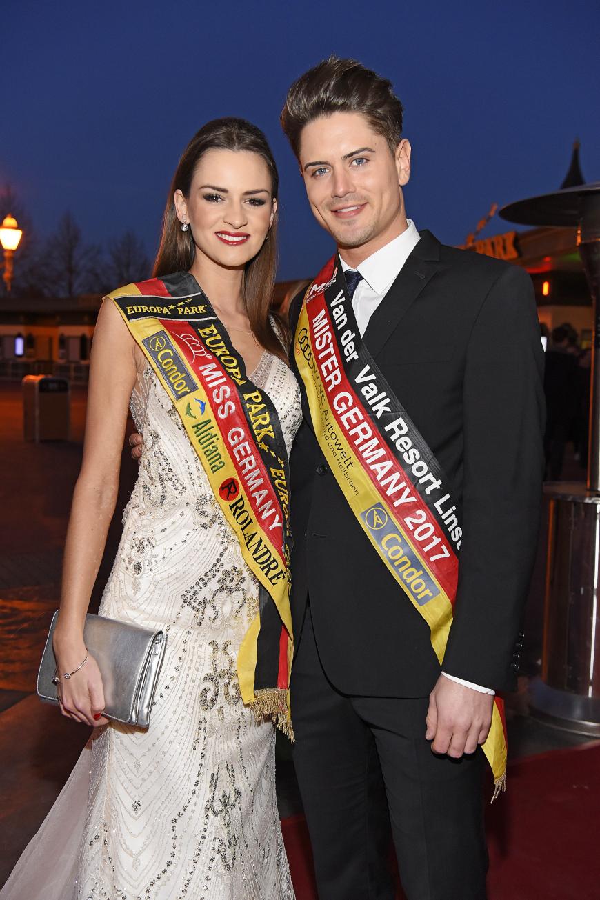 Lena Bröder und Dominik Bruntner beim Miss Germany Contest 2018 in Rust.
