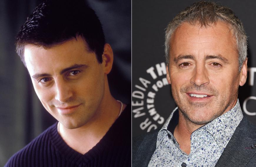 Hat sich optisch gut gehalten: Matt LeBlanc (spielte Joey Tribbiani) früher und heute - leicht ergraut und mit markanten Gesichtszügen.