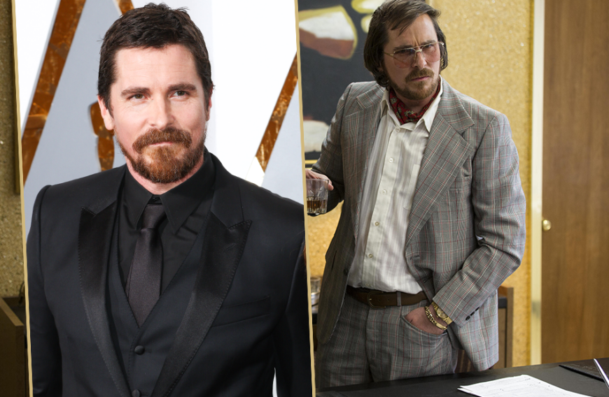 Für „American Hustle“ (2013) nahm Bale 20 Kilo zu.