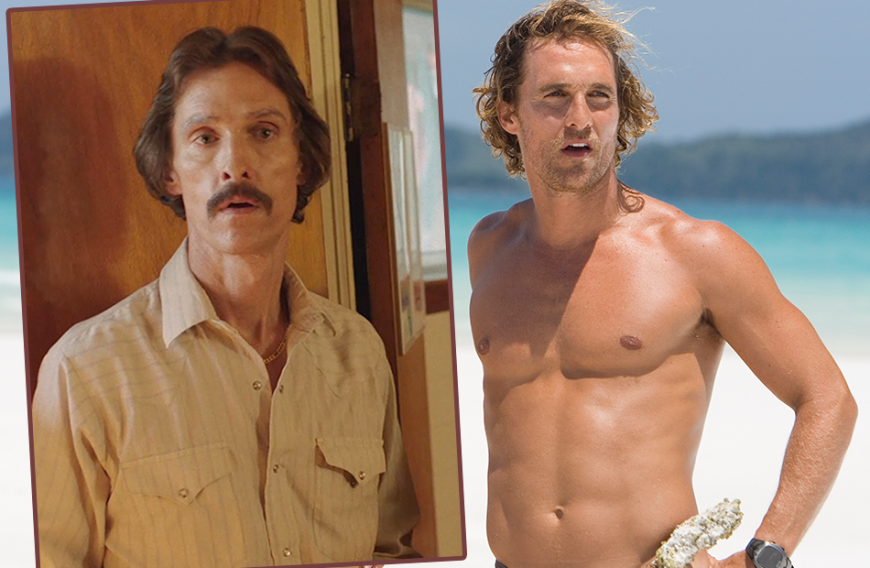 Auch Matthew McConaughey kennen wir eigentlich als trainierten Sunnyboy, doch für „Dallas Buyers Club