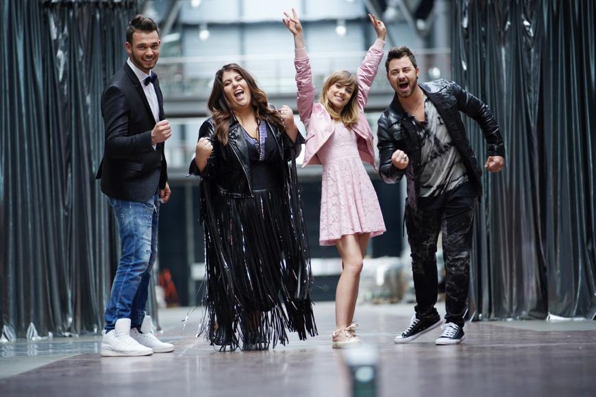Die vier Finalisten Michael Rauscher, Janina El Arguioui, Marie Wegener und Michel Truog.