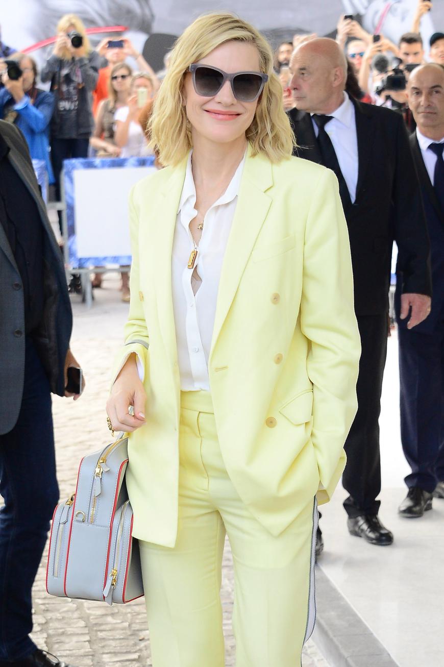 Frühlingshafter Wow-Look in zartem Gelb: Cate Blanchett