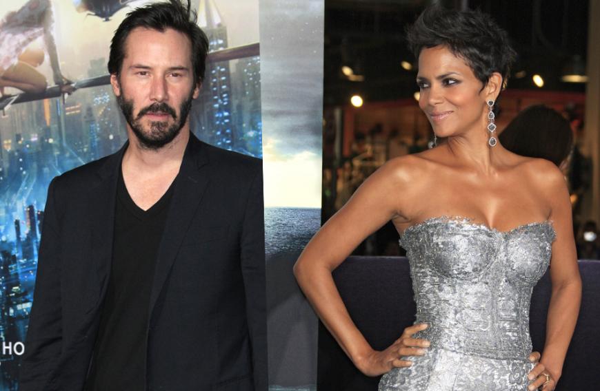 Keanu Reeves und Halle Berry 2012 bei der Premiere von