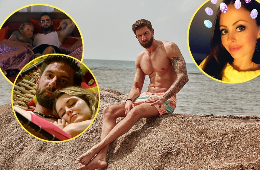 Kuscheleinheiten verteilte Sebastian Fobe während seiner Zeit auf der „Bachelor in Paradise“-Insel sehr großzügig. Erst Viola Kraus (l.u.), dann Carina Spack (l.o.), schließlich noch ein Date mit Janika. Dabei war er mit Model Kati MacHammergale (r.) liiert!