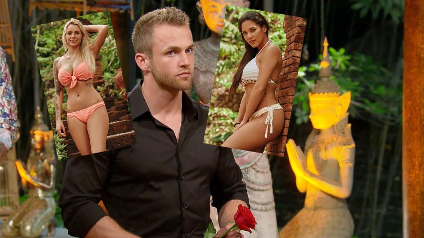 Philipp Stehler muss sich im Finale entscheiden: Gibt er Carina Spack (l.) oder Pam Gil Marta eine Rose?