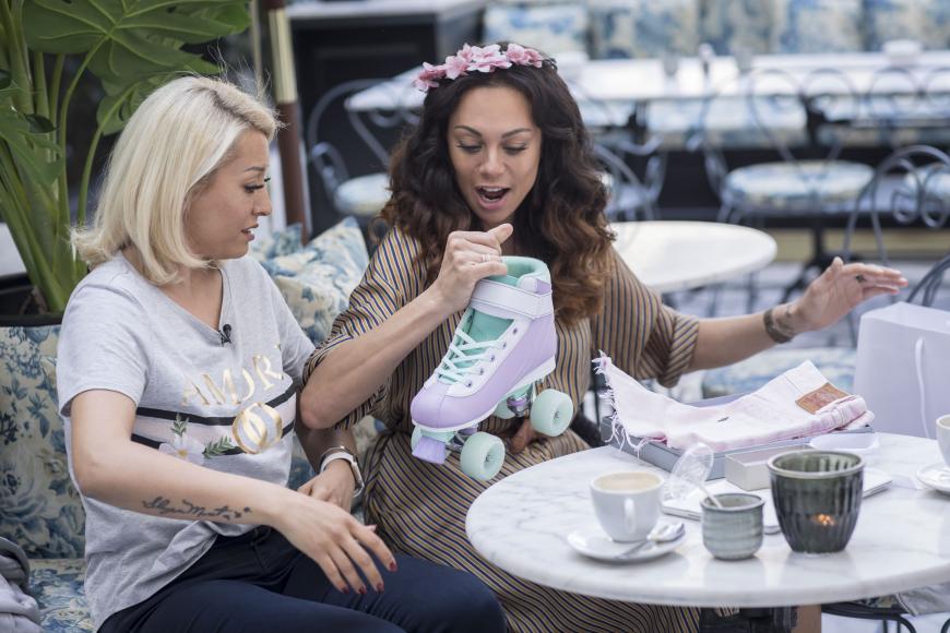 Die Kleiderwahl von "Promi Shopping Queen"-Kandidatin Shermine Shahrivar löst bei Mitstreiterin Lilly Becker Entsetzen und Schreikrämpfe aus...