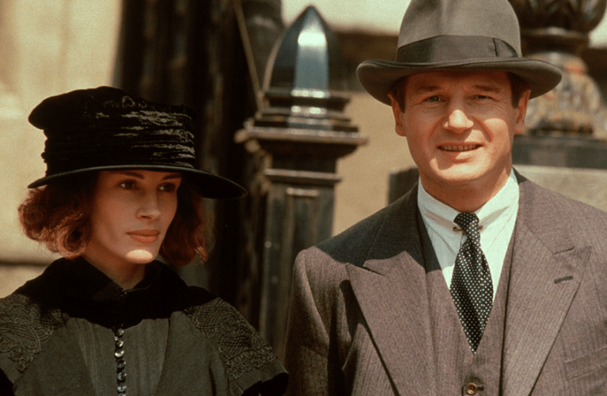 Liam Neeson und Julia Roberts (1988 - 1990)
Ebenfalls eine Set-Liebe: Liam und Julia. Bei den Dreharbeiten zu „Satisfaction