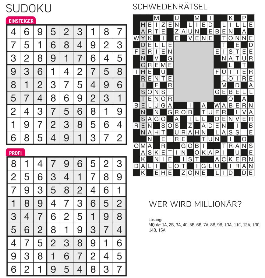 Sudoku- und Rätselauflösung ab Magazin 01/2015 - Bild 2