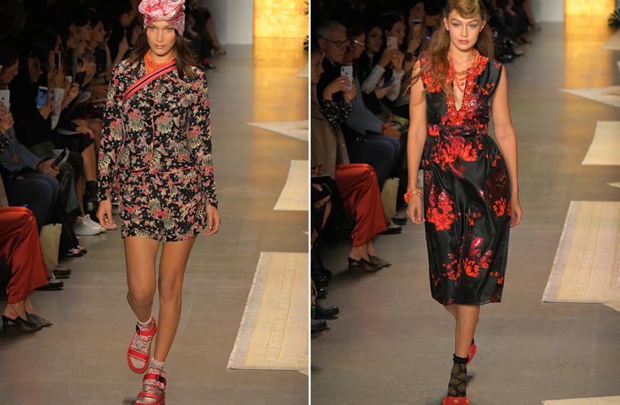 Kendalls Clique ist während der Modewoche schwer beschäftigt: Gigi Hadid eröffnete die Show von Anna Sui, ihre Schwester Bella war ebenfalls dabei.