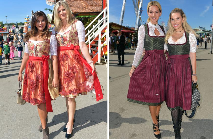 Das doppelte Lottchen! Tja, auch das kann auf dem Oktoberfest mal passieren. Indira Weiss und die ehemalige Bobpilotin und Olympiasiegerin Sandra Kiriasis haben sich für das gleiche Dirndl entschieden! So geht es auch Sandra Abt und Alessandra Geissel, die im Partnerlook auflaufen.