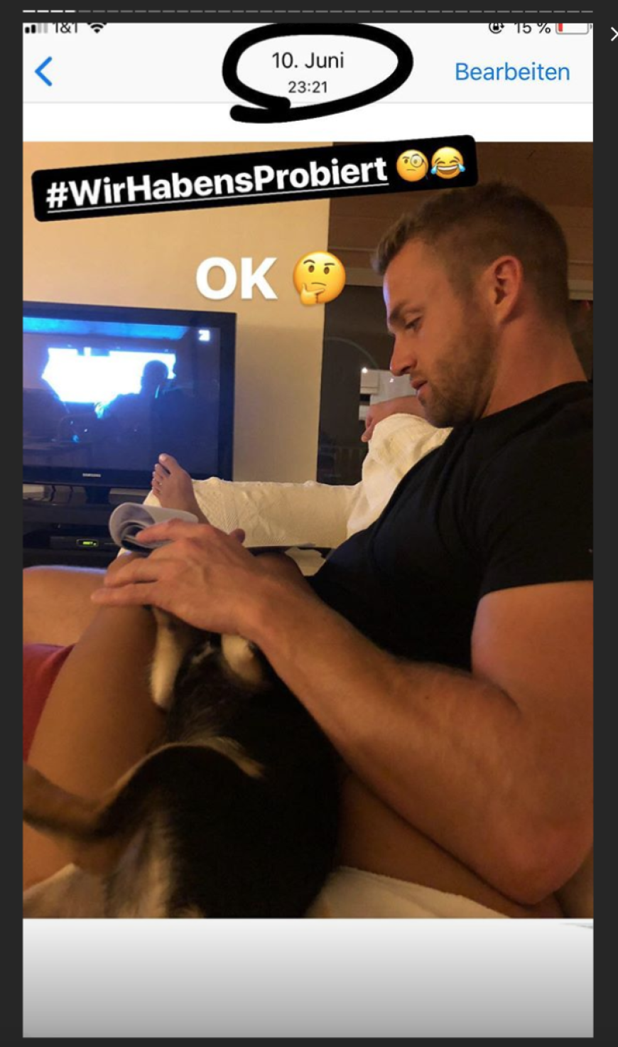 Als Beweis liefert das Model nicht nur einen verräterischen Schnappschuss mit Philipp ...