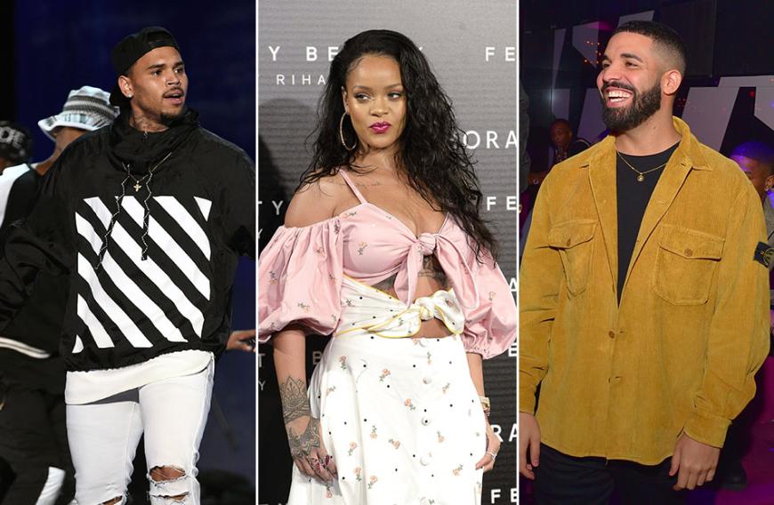 Chris Brown - Rihanna - Drake: Diese Konstellation führte in den vergangenen Jahren immer wieder zu Drama. Doch die Schlägereien zwischen Rihs Verflossenen sollen nun der Vergangenheit angehören.