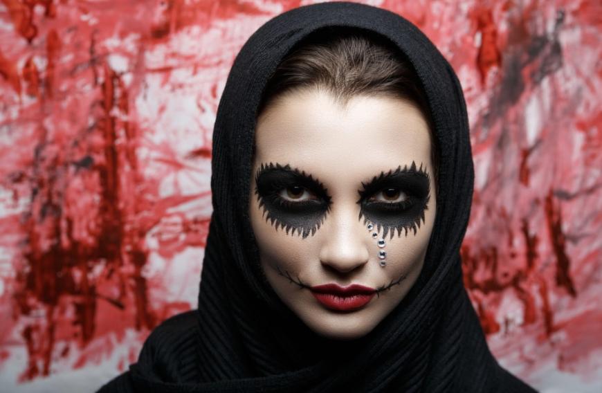 Für ein schauriges Make-up brauchst du nicht zu teurer Halloween-Schminke greifen. 