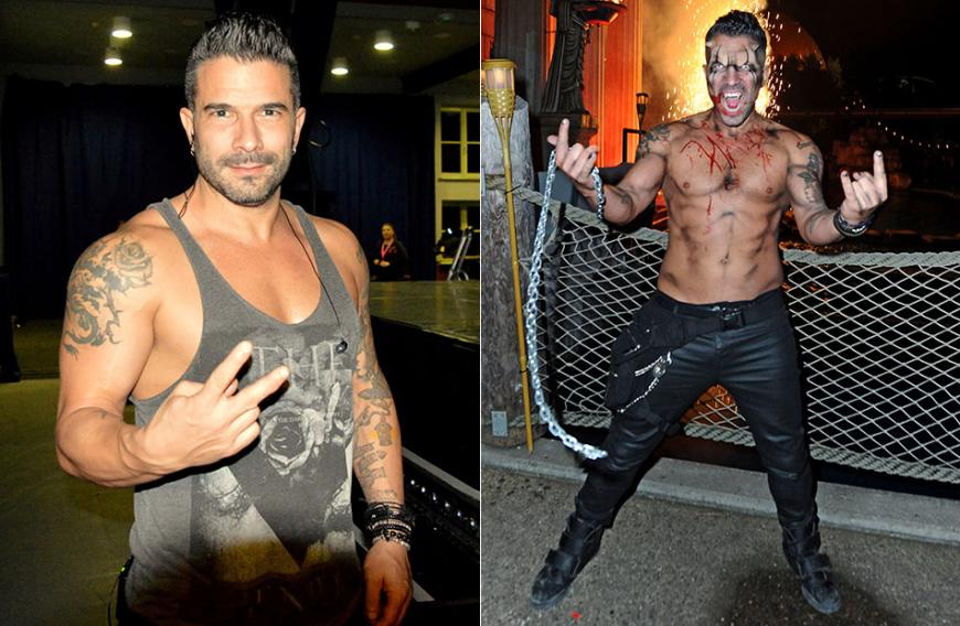 Uhlala! Statt Extra-Pfunde hat sich Marc Terenzi schnell ein Sixpack zugelegt (auch wenn sie im rechten Bild noch extra angemalt sind). Mit der Männer-Stripgruppe