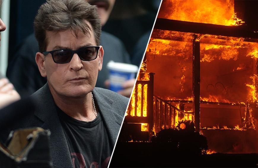 Schauspieler Charlie Sheen meldete sich vergangenen Freitag zu Wort, weil er um das Leben seiner Eltern bangte. Stundenlang wusste er nicht, ob seine Liebsten den Flammen entkommen konnten. (Symbolbild)