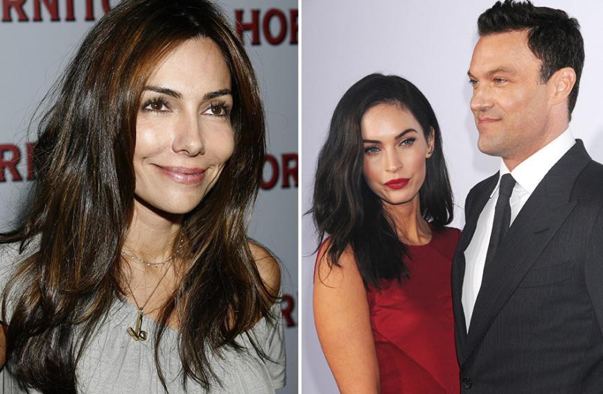 Vanessa Marcil (l.) beschuldigt ihren Ex Brian Austin Green (r.) und dessen Gattin Megan Fox (m.): Angeblich würde das Pärchen Vanessa und Brians gemeinsamen Sohn aus dem Familienleben ausschließen.