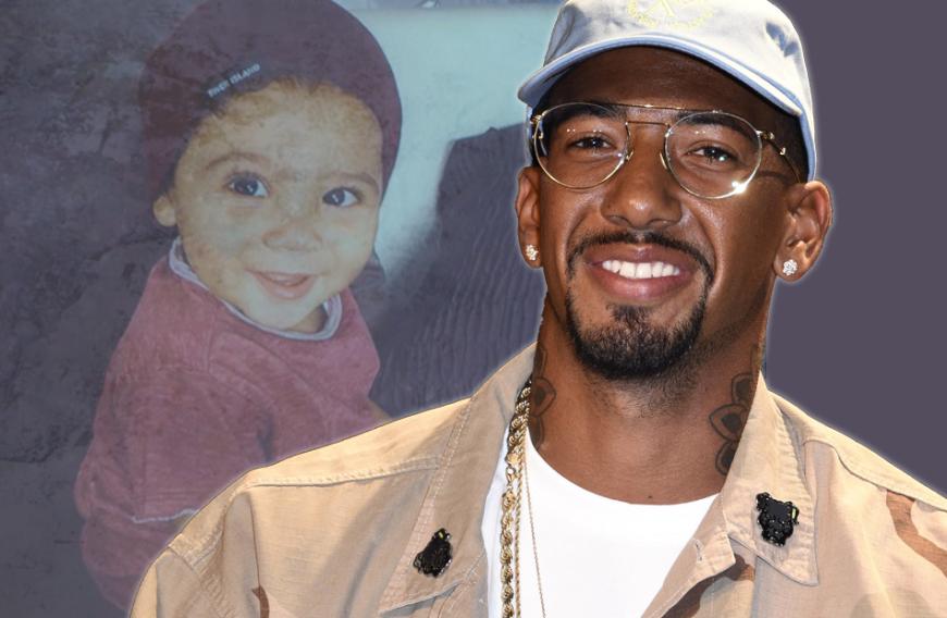 Zuckersüßer kleiner Mann: Jérome Boateng zeigt im Werbe-Clip zur Brille
