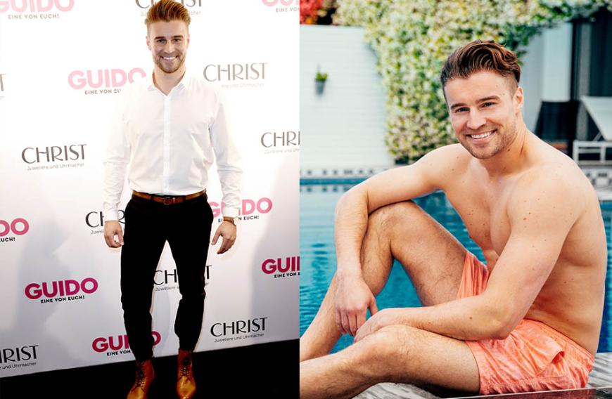Während seiner Bachelorette-Teilnahme (r.) brachte Alex noch knapp zehn Kilogramm mehr auf die Waage. Er hat laut eigenen Angaben nach der Trennung von Nadine massiv an Gewicht verloren.